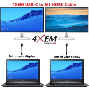 4xem 4XUSBCHDMI6 6ft Usb-c To Hdmi Adapter For High-definition Video