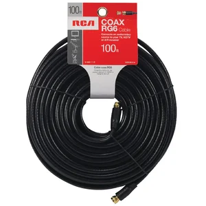 VHB6111R | Acer RCA 100ft RG6 Coaxial Cable - Black,
