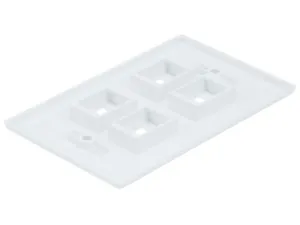 Monoprice 6731 Wall Plate For Keystone_ 4 Hole - White