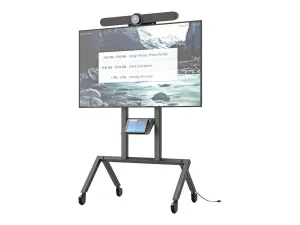 Heckler H730BG Av Cart For Logitech Rally Bar - Adjustable Design