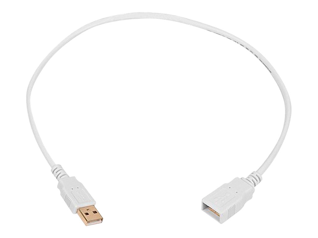 Monoprice 8604 Usb 2.0 A M To A F Cable 1.5ft - White