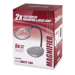 Carson LM20 4.3 Inch Led Lighted Magnifying Lamp 2x W 5x Spot Lens