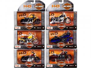 Maisto 31360-39 Harley-davidson Motorcycles 6 Piece Set Series 39 118 