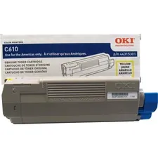 Original Okidata 44315301 Oki C610 Yellow Toner For C610cdn, C610dn, C