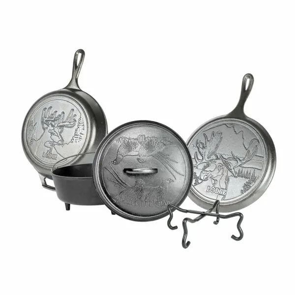 Lodge L5WLSETA Lodge Wildlife Series Cast Iron Cookware Set