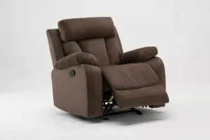 Homeroots.co 329381 40 Modern Brown Fabric Chair