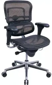 Homeroots.co 372402 26.5 X 29 X 39.5 Black Mesh Chair