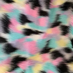 Plutus PBDT1601-114x120 Plutus Pink, Blue, Black, Yellow  Exotic Faux 