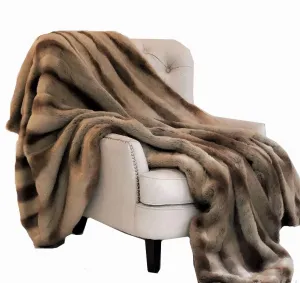 Plutus PBSF1418-80x110T Plutus Sheared Faux Chinchilla Luxury Throw