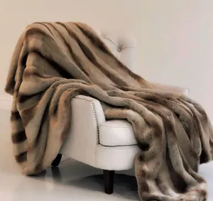 Plutus PBSF1418-80x110T Plutus Sheared Faux Chinchilla Luxury Throw