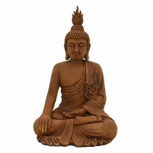 Plutus Brands Elegant Brown Resin Buddha Figurine - 41.75
