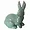 Plutus Brands Ceramic Blue Bunny Figurine - 11.5
