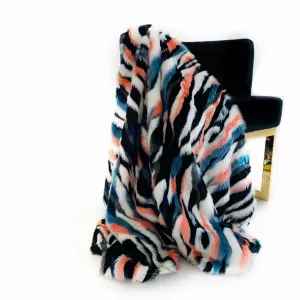 Plutus PBDT1606-114x120 Plutus Black, Blue, Pink  Unicorn Faux Fur Lux