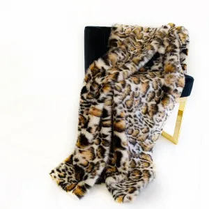 Plutus PBDT1609-114x120 Plutus Brown  Tiger Faux Fur Luxury Throw Blan