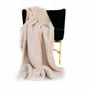 Plutus PBDT1608-96x110T Plutus Pink  Plush Faux Fur Luxury Throw Blank