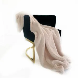 Plutus PBDT1608-96x110T Plutus Pink  Plush Faux Fur Luxury Throw Blank