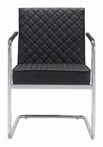 Zuo 100189 Quilt Dining Chair (set Of 2) Black