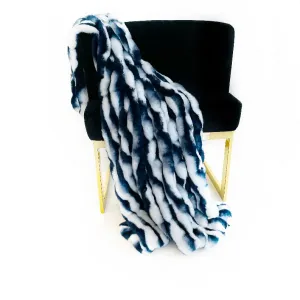 Plutus PBEZ1803-114x120 Plutus White Navy Snow Chinchilla Faux Fur Lux