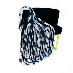 PBEZ1803-102x116 | Plutus Brands Luxury White Navy Faux Fur