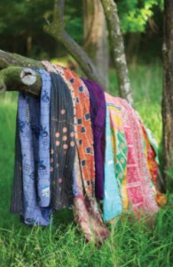 Kalalou NRR1015 Set Of 6 Recycled Kantha Throws-assorted Sizes And Pat