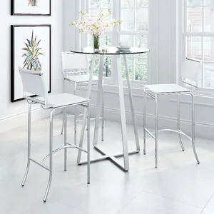 300151 | Zuo Modern Contemporary Inc Soar White Bar Chairs