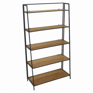 Plutus PBTH92277 Metalwood Plant Stand In Brown Metal