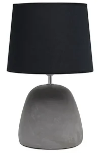 LT2058-BLK | All The Rages Inc Modern Black Round Concrete