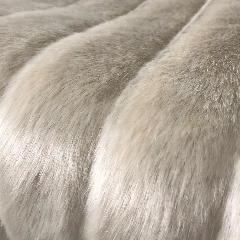 Plutus PBSF1420-80x110T Plutus Fancy Mink Faux Fur Ivory Luxury Throw