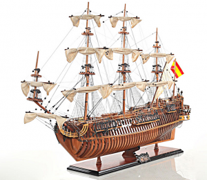 Old T307 Exclusive Edition Of The Sam Felipe Model Ship With Wooden Ba