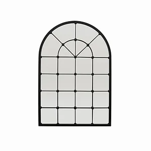 PBTH92785 | Plutus Brands Elegant Black Metal Wall Mirror