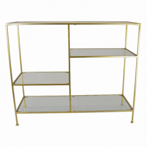 Plutus PBTH93277 Metal Plant Stand In Gold Metal