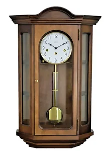 Hermle North America Elegant Cherry Wall Clock with Chiming