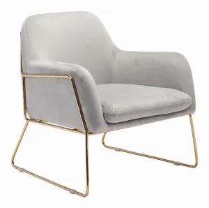 Zuo 101115 Nadir Arm Chair Gray  Gold