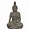 Plutus Brands Elegant Gray Resin Buddha Garden Statue