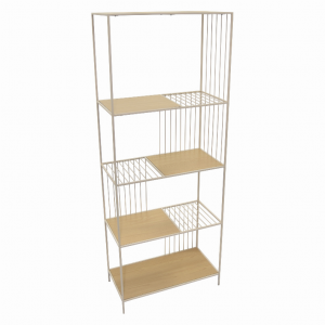 Plutus PBTH92444 Metal Plant Stand In White Metal