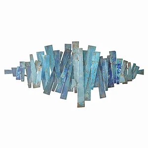 Plutus Brands Elegant Blue Metal Wall Decor by Plutus Brands