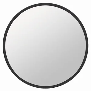 Plutus Brands Elegant Black Metal Wall Mirror by Plutus