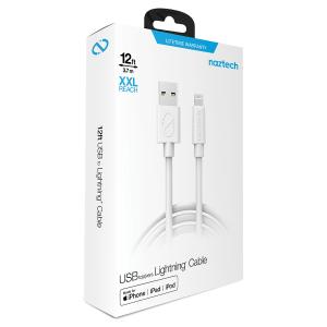 Naztech 15371 12ft Usb To Ltng Cbl Wht