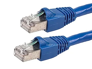 5902 | Monoprice CAT6A 24AWG STP Ethernet Cable - 10FT Blue