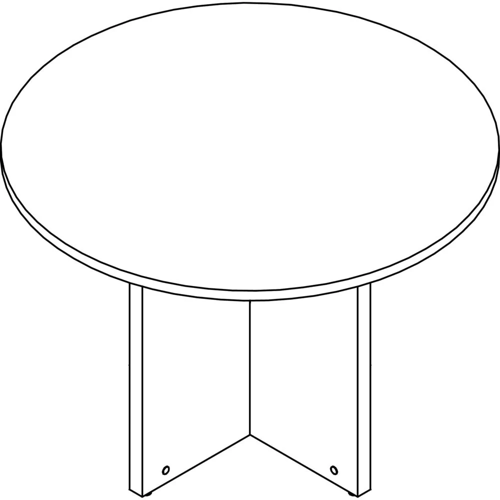 Lorell LLR PT42RGE Prominence Round Laminate Conference Table - 29 X 4