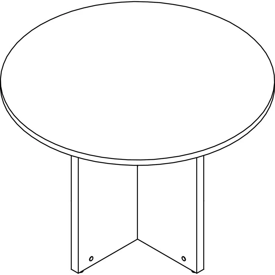 Lorell LLR PT42RGE Prominence Round Laminate Conference Table - 29 X 4