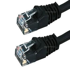 4984 | Monoprice CAT5E Patch Cable - 20ft, Black Ethernet