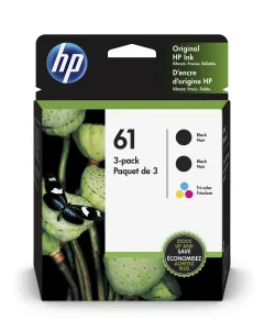 Original Hp 1VW07AN#140 Hp 61 Clrblk Ink Crtg Combo 3-pack, Contains: 