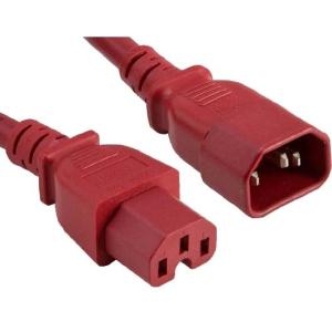 Enet C14C15-RD-3F-ENC C14 To C15 3ft Red Pwr Extension Cord