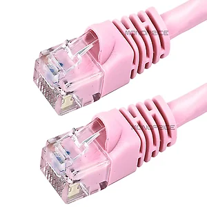 3715 | Monoprice 14FT Pink CAT5E UTP Ethernet Cable for