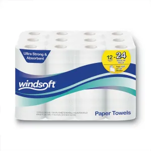 Windsoft 418231 Paper,krt,11x6,12rlct,wh