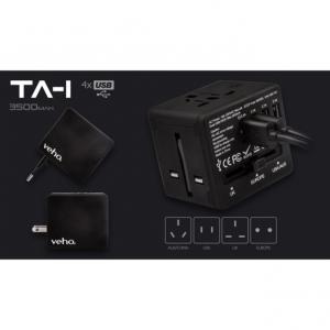 Veho VAA-200-TA1 Ta-1 Universal 4-port Usb 5v