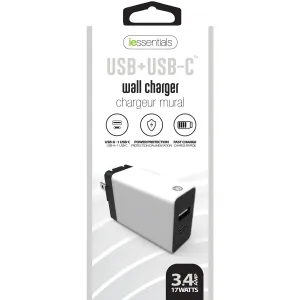 Digipower IEN-AC31A1C-WT 3.4 Amp 1 Usb A  1 Usb C Wall