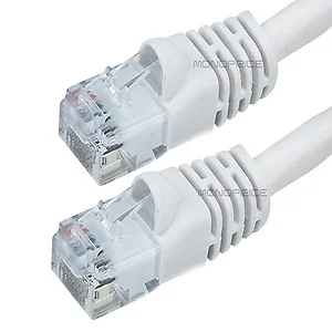 3373 | Monoprice CAT5E 24AWG UTP Patch Cable - White - 6ft