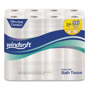 Windsoft 418230 Tissue,bath,24rlsct,wh